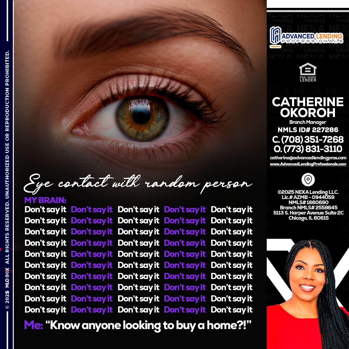 eye contact -  Advanced Lending Professionals -Branch Manager