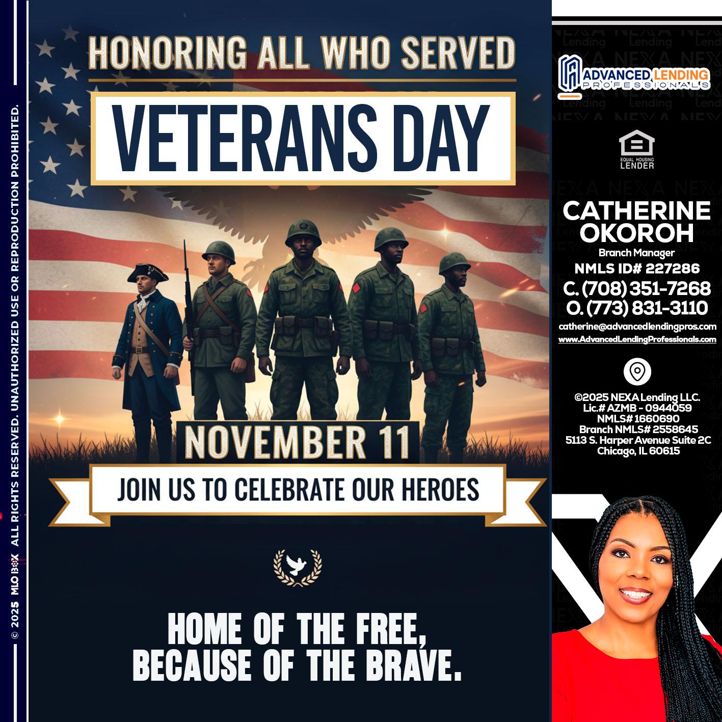 VETERANS DAY -  Advanced Lending Professionals -Branch Manager