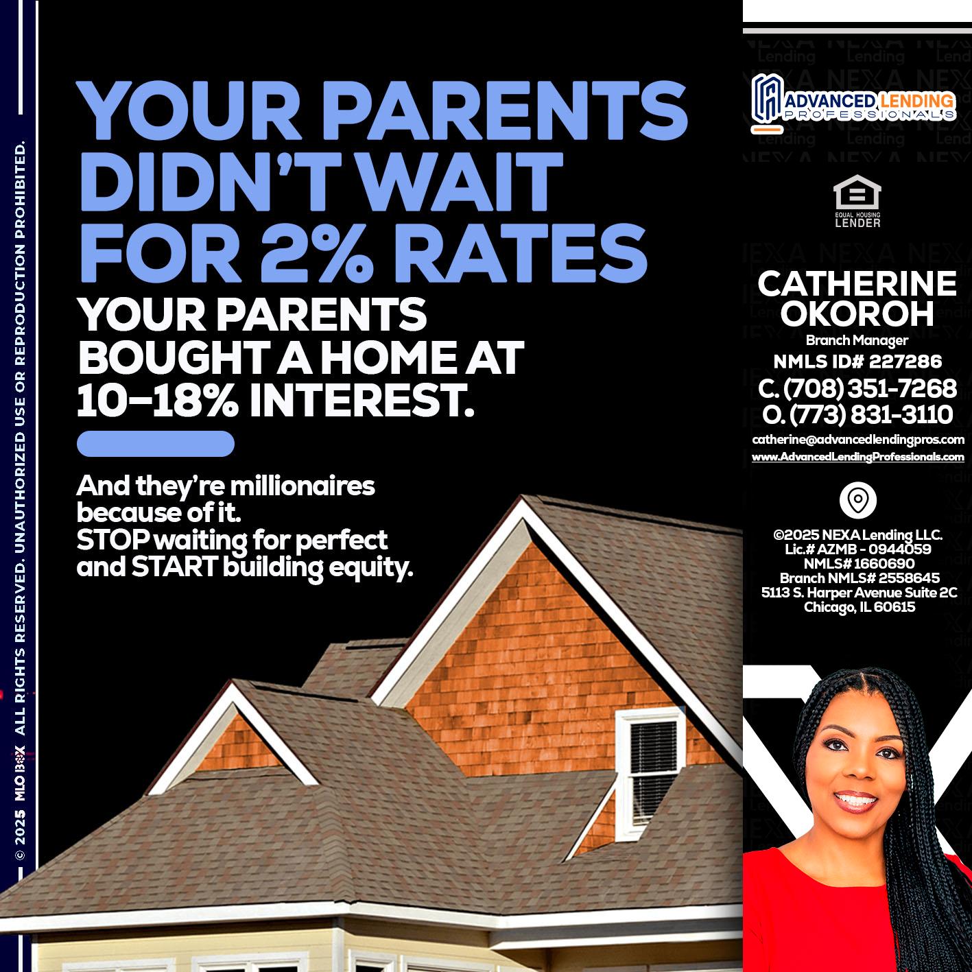 YOUR PARENTS -  Advanced Lending Professionals -Branch Manager