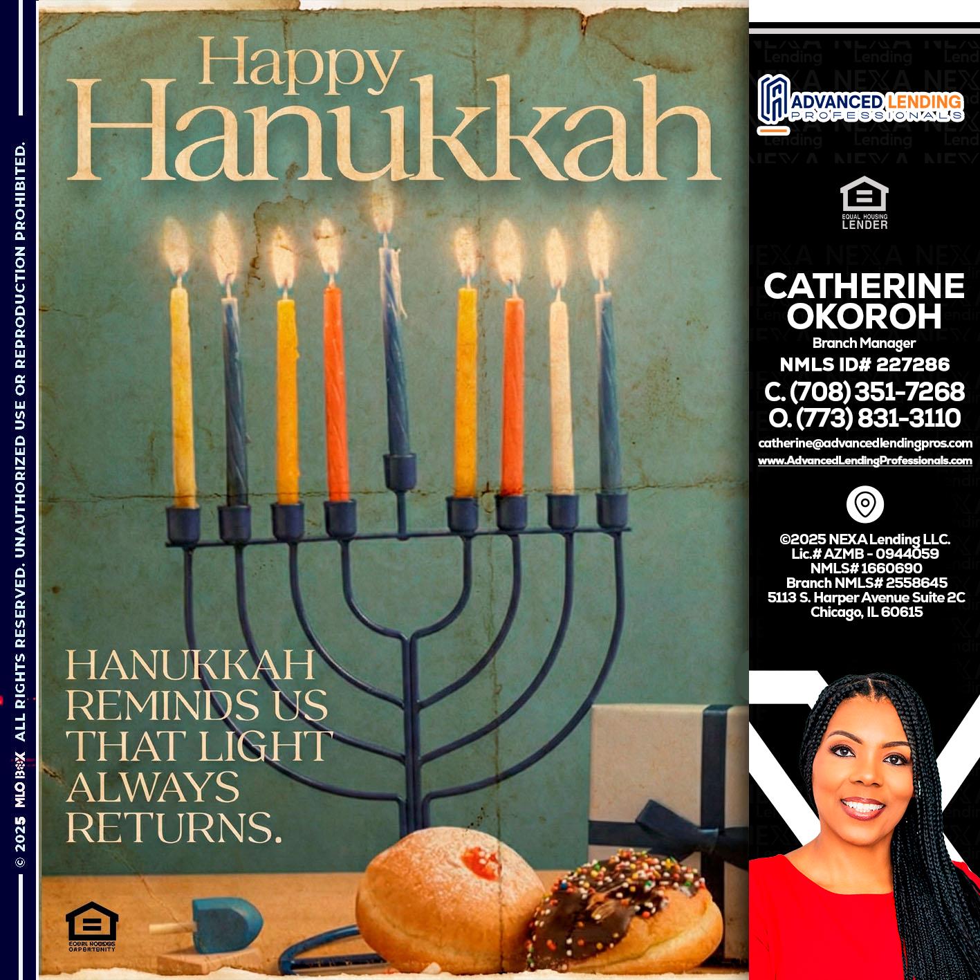 HAPPY HANUKKAH -  Advanced Lending Professionals -Branch Manager