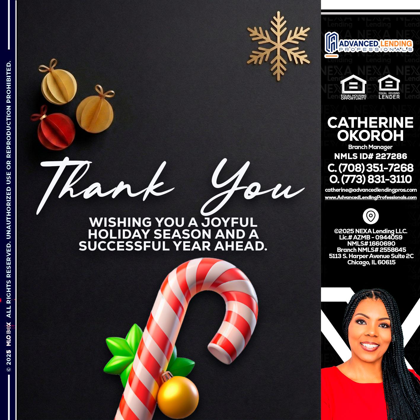 THANK YOU -  Advanced Lending Professionals -Branch Manager