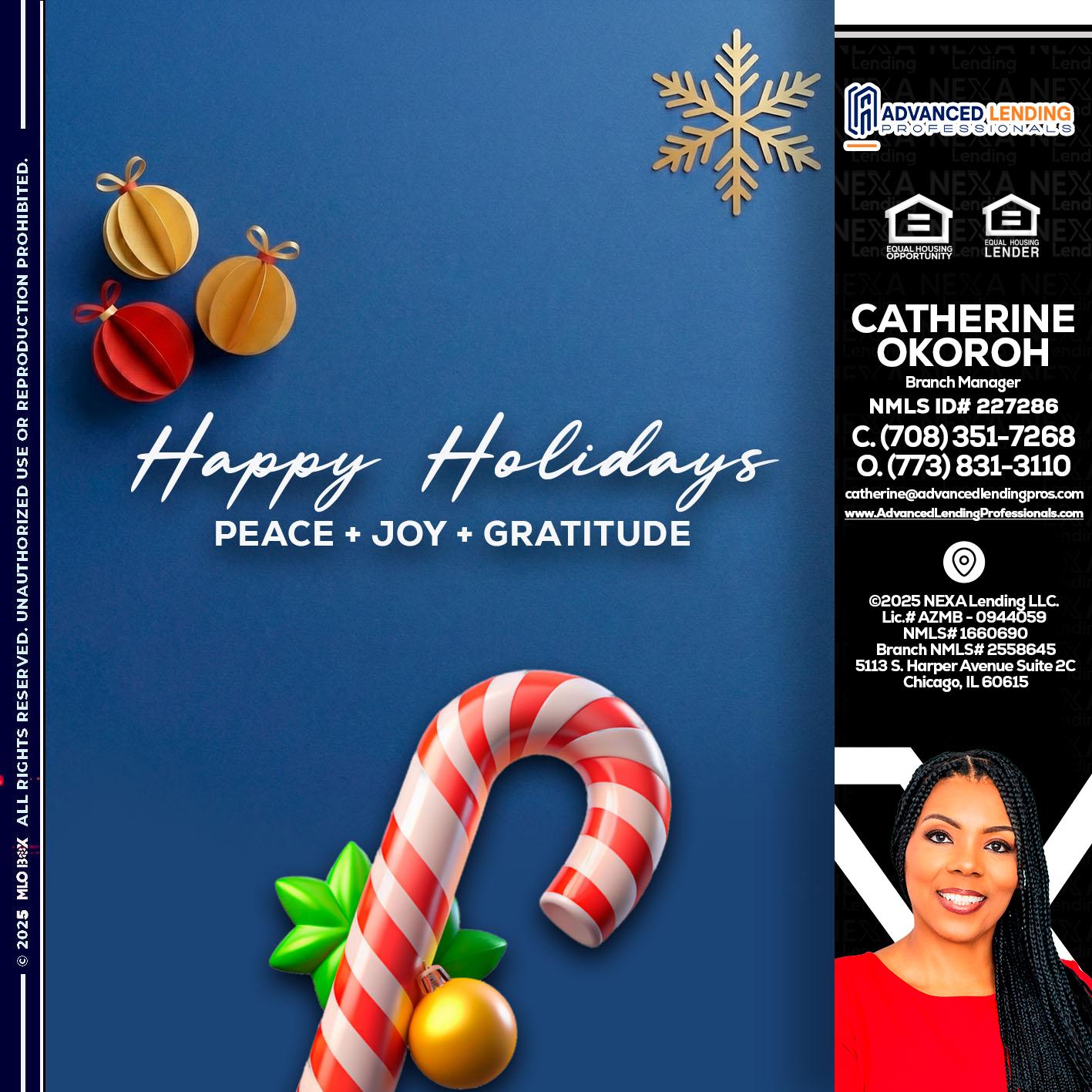 HAPPY HOLIDAYS -  Advanced Lending Professionals -Branch Manager