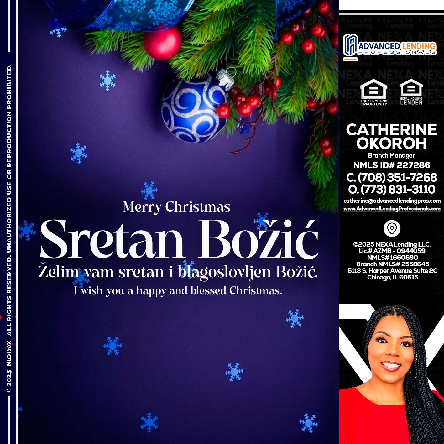 Sretan Božić -  Advanced Lending Professionals -Branch Manager
