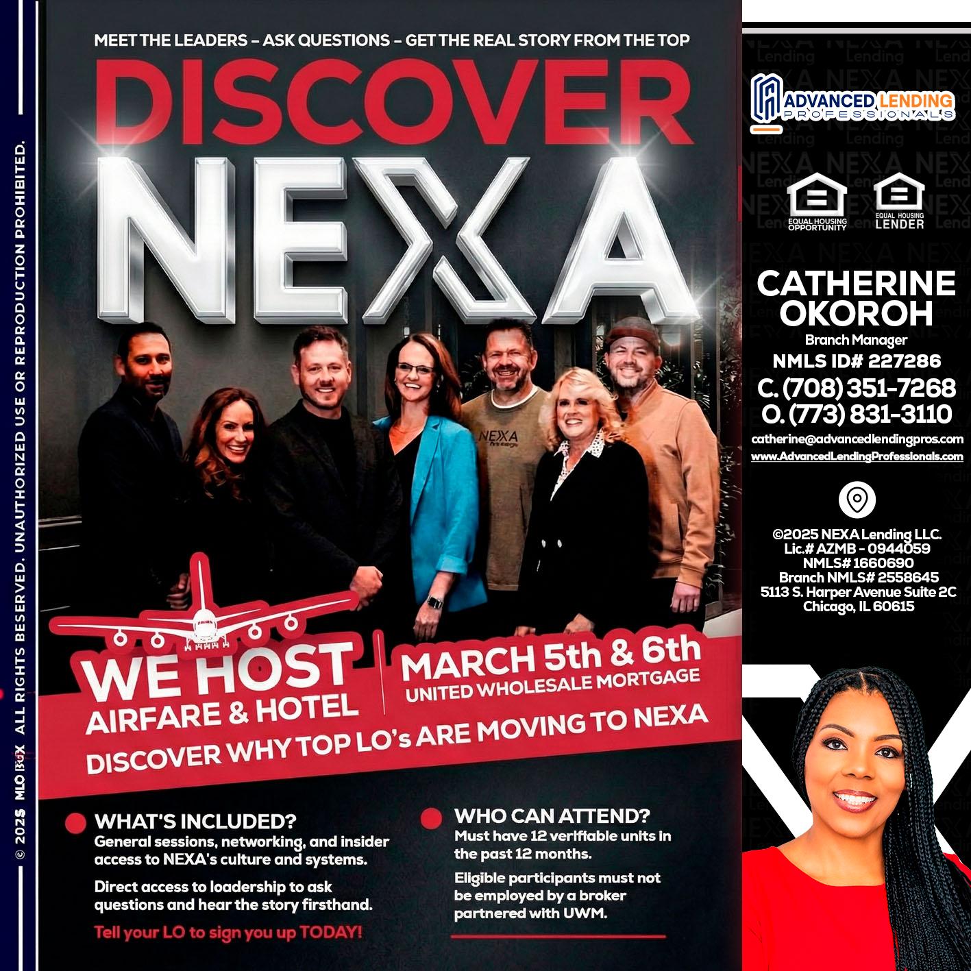 DISCOVER NEXA -  Advanced Lending Professionals -Branch Manager