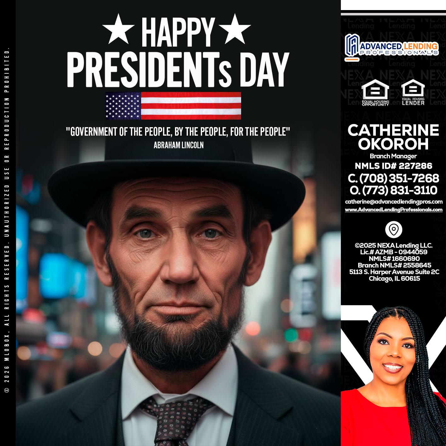 PRESIDENTS DAY -  Advanced Lending Professionals -Branch Manager
