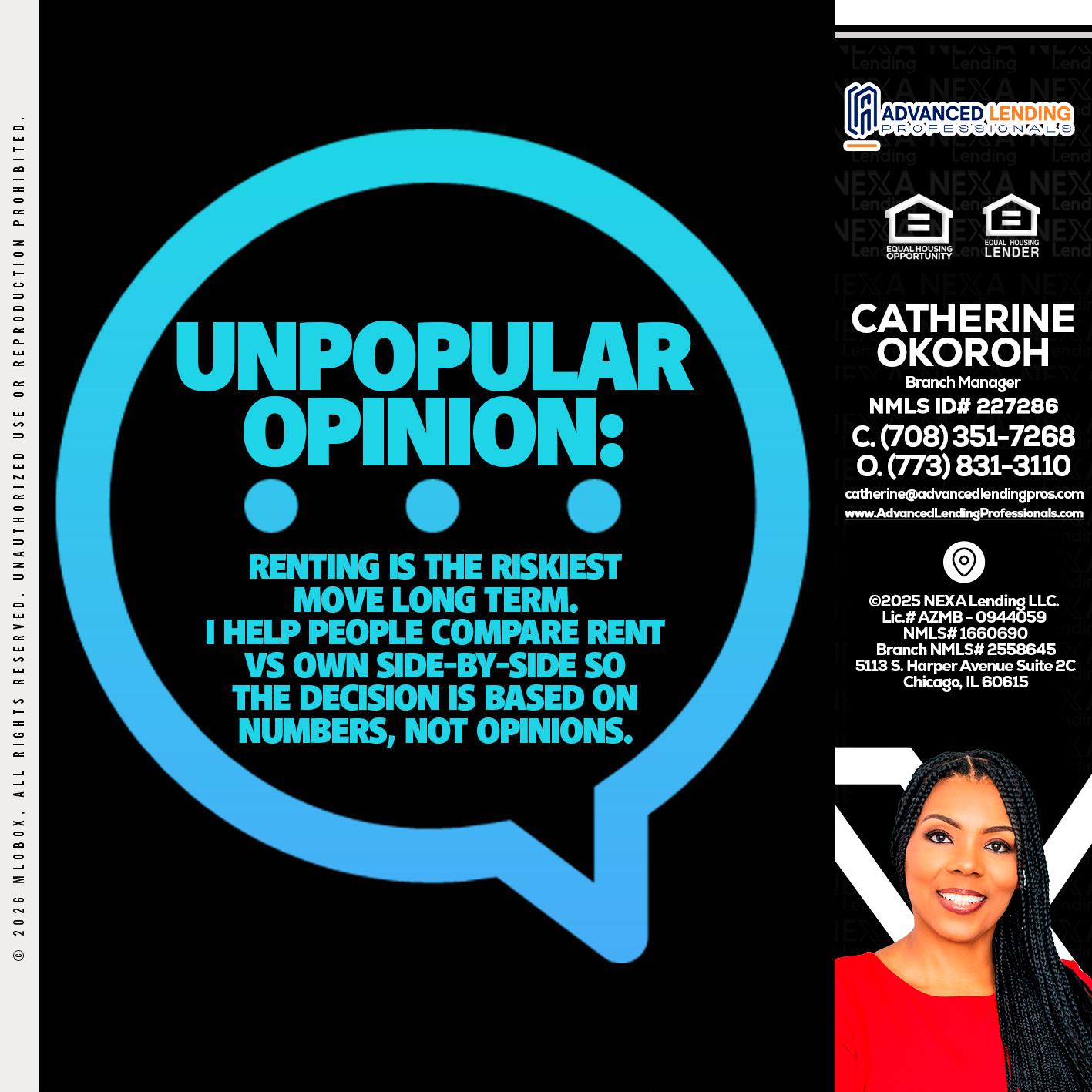 unpopular opinion -  Advanced Lending Professionals -Branch Manager