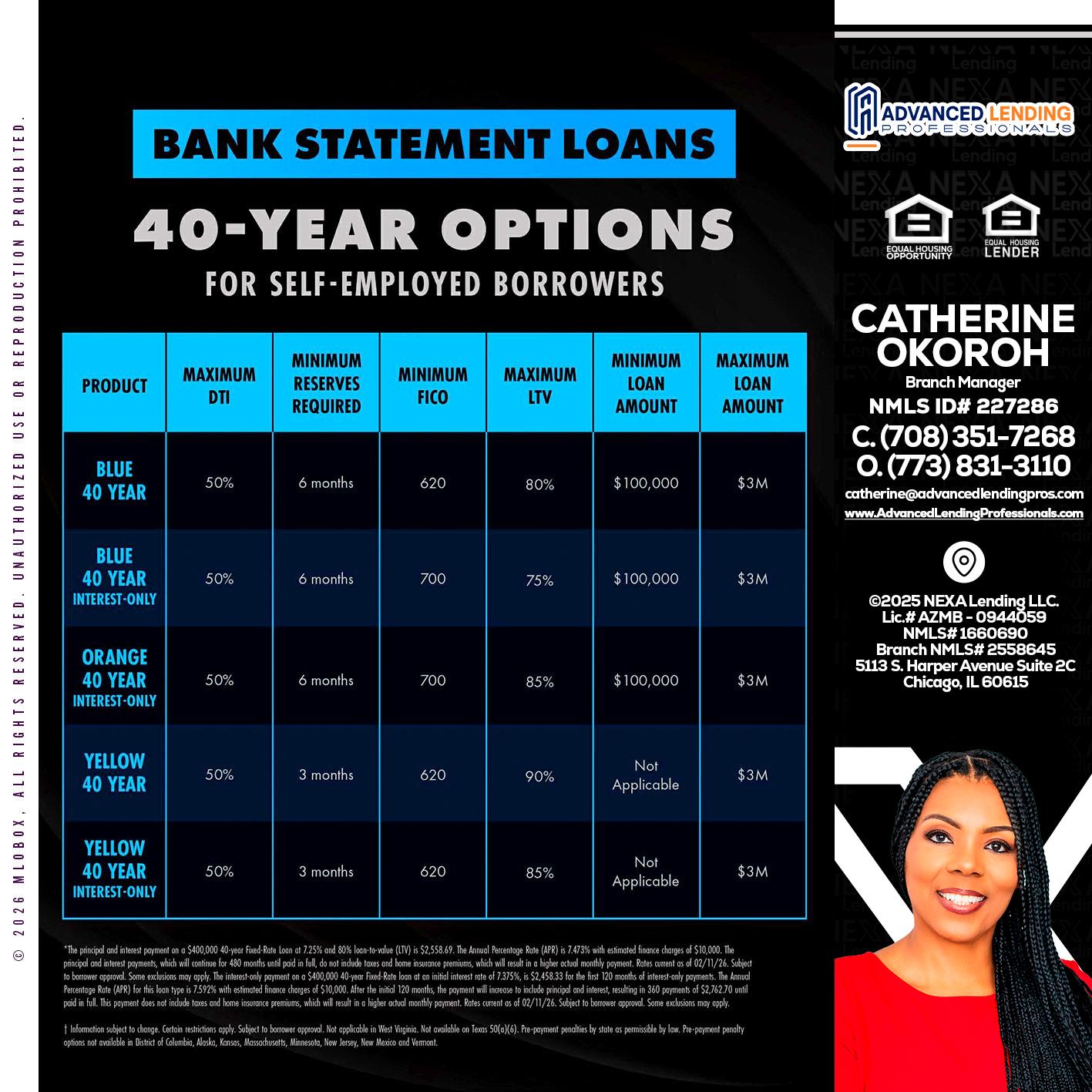 40 YR. OPTIONS -  Advanced Lending Professionals -Branch Manager