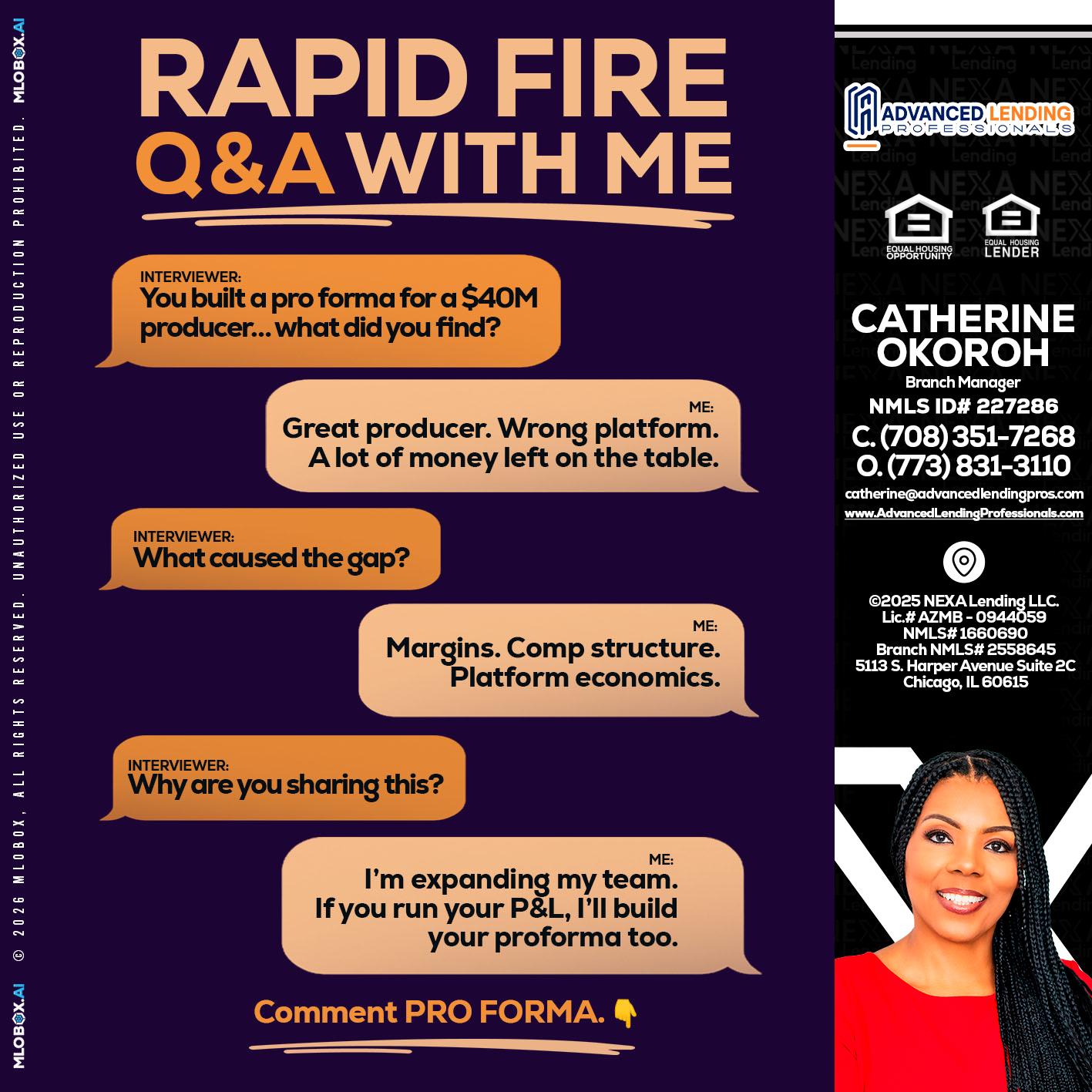 RAPID FIRE -  Advanced Lending Professionals -Branch Manager