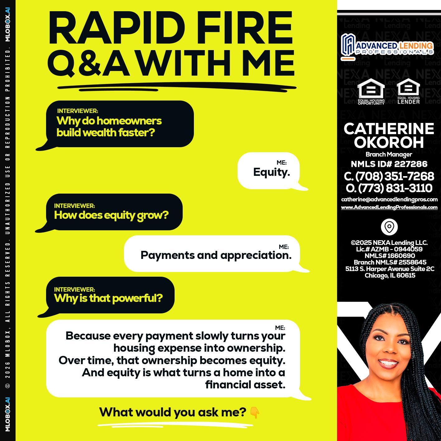 RAPID FIRE Q&A -  Advanced Lending Professionals -Branch Manager