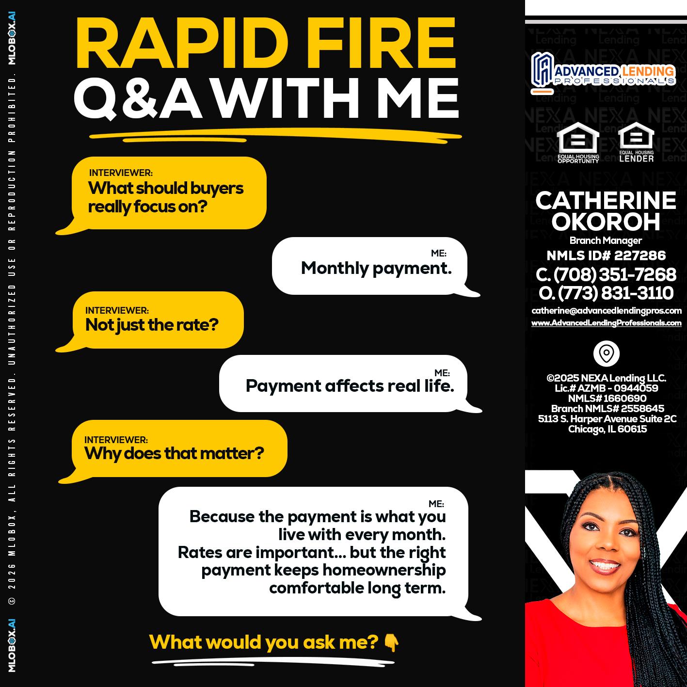 RAPID FIRE Q&A -  Advanced Lending Professionals -Branch Manager