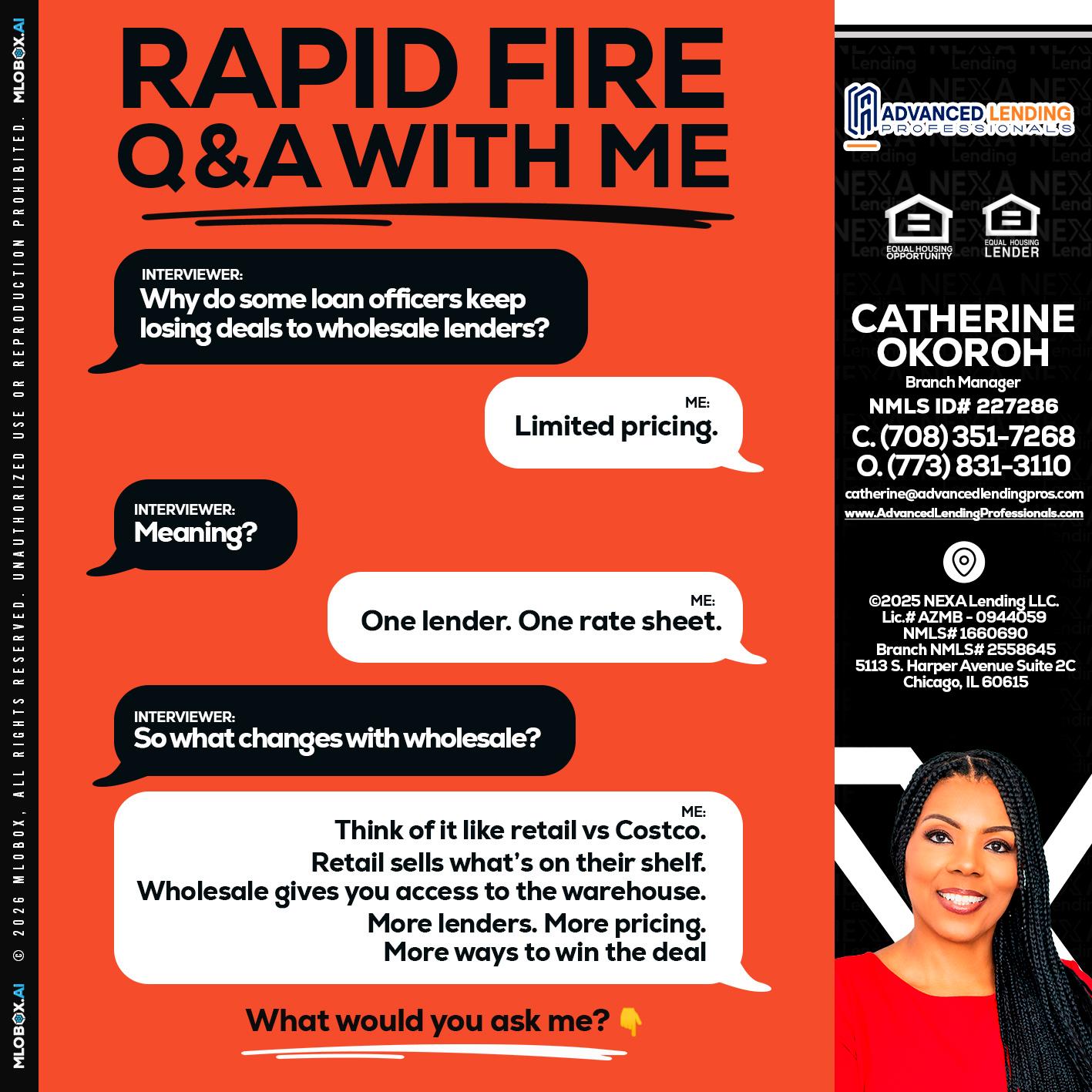 Q&A -  Advanced Lending Professionals -Branch Manager