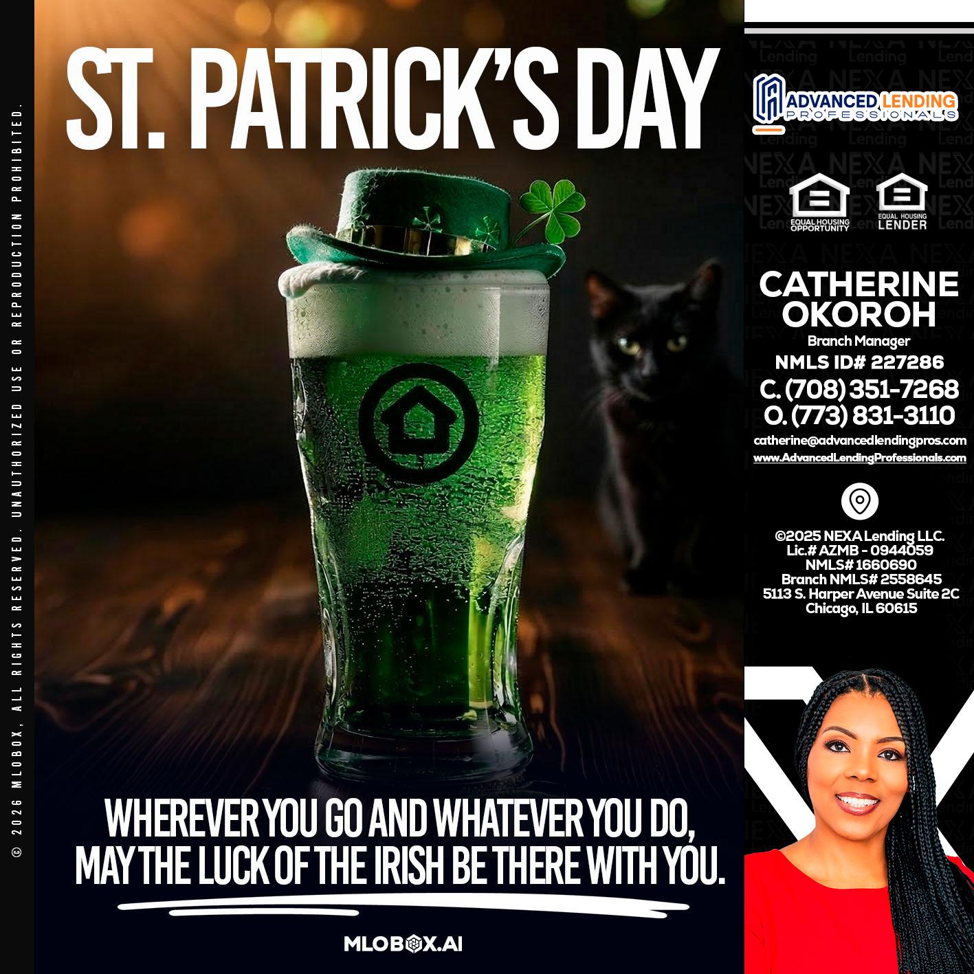 st. Patricks day -  Advanced Lending Professionals -Branch Manager