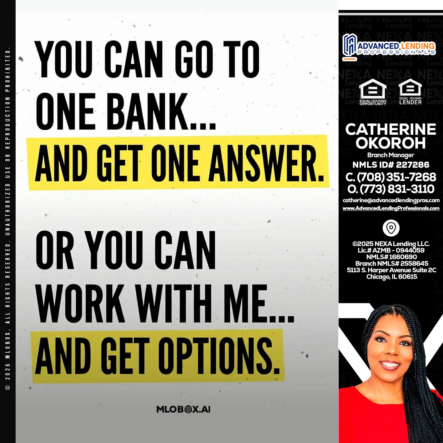 YOU CAN GO TO -  Advanced Lending Professionals -Branch Manager