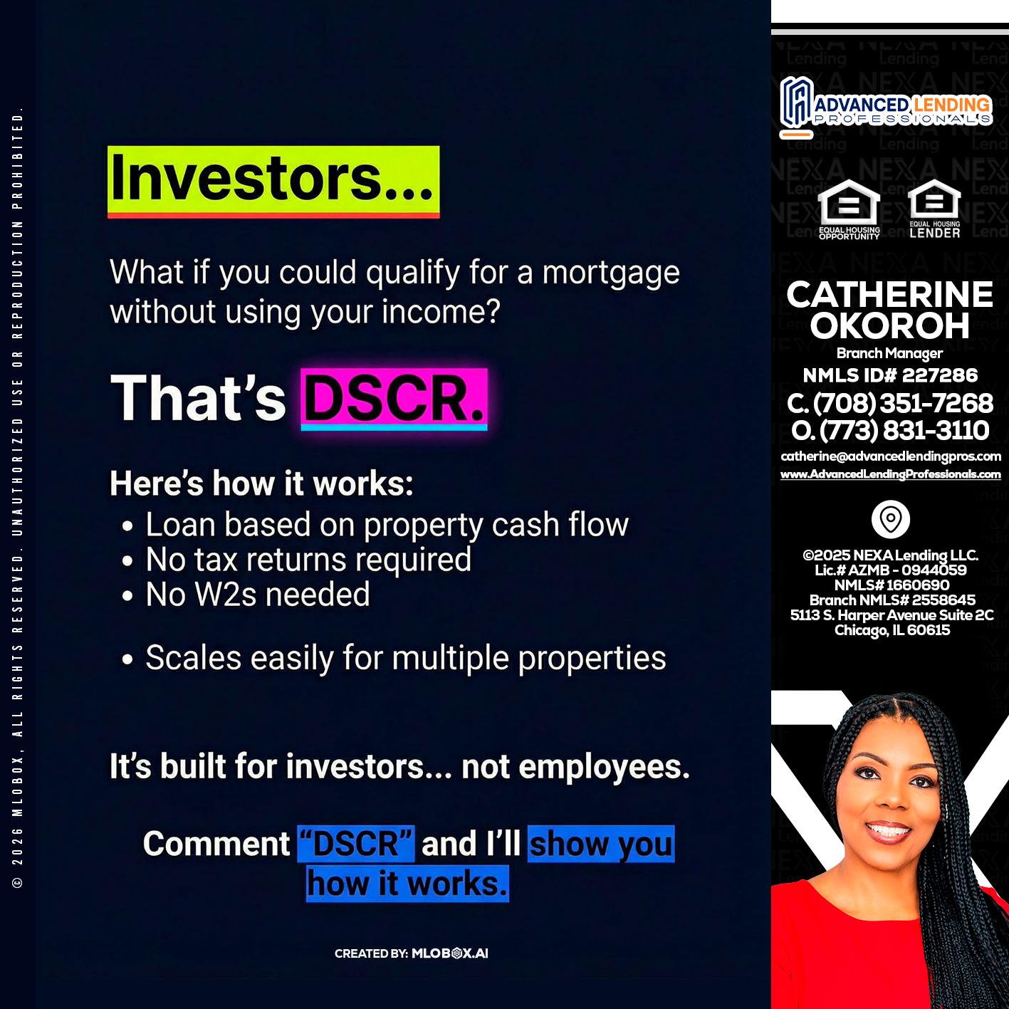 INVESTORS -  Advanced Lending Professionals -Branch Manager