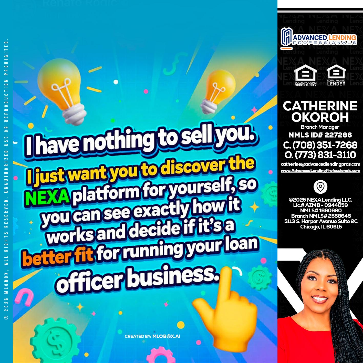 I HAVE NOTHING -  Advanced Lending Professionals -Branch Manager