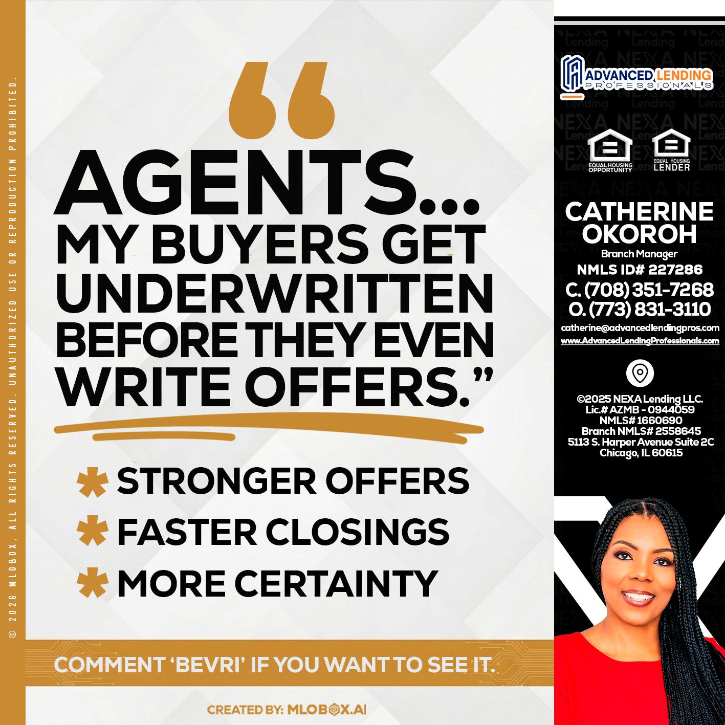agents -  Advanced Lending Professionals -Branch Manager
