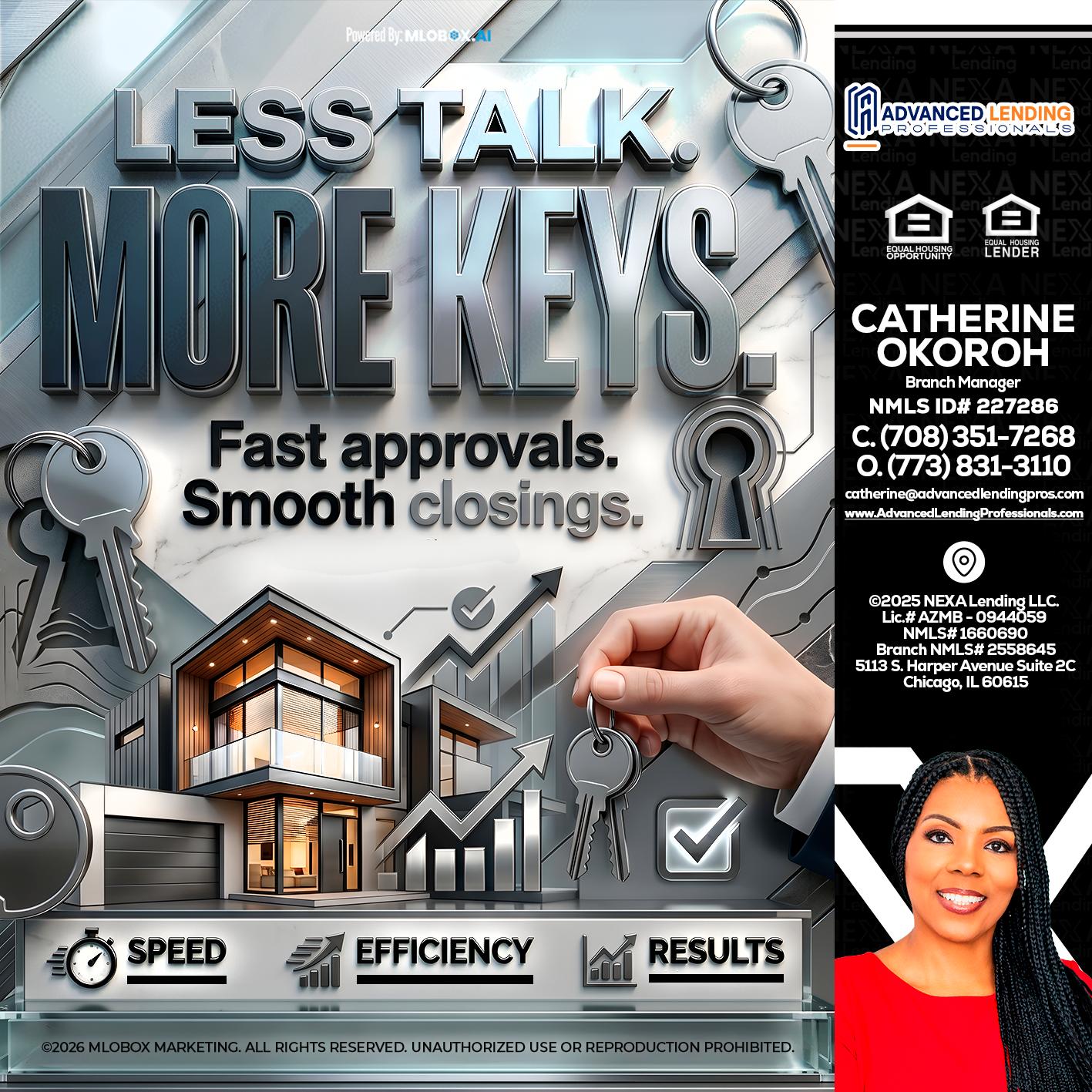 LESS TALK, MORE KEYS! -  Advanced Lending Professionals -Branch Manager