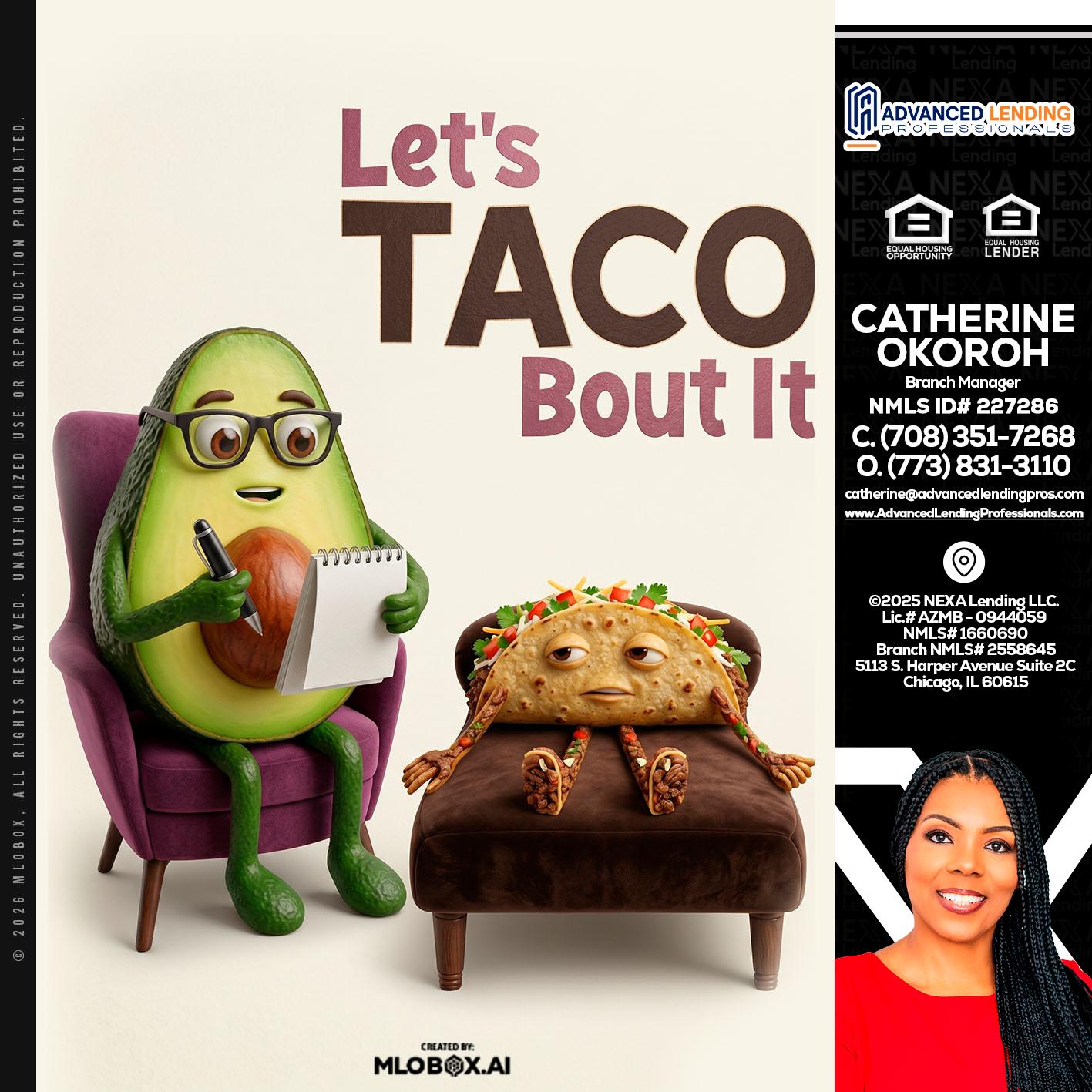 LETS TACO ABOUT IT -  Advanced Lending Professionals -Branch Manager