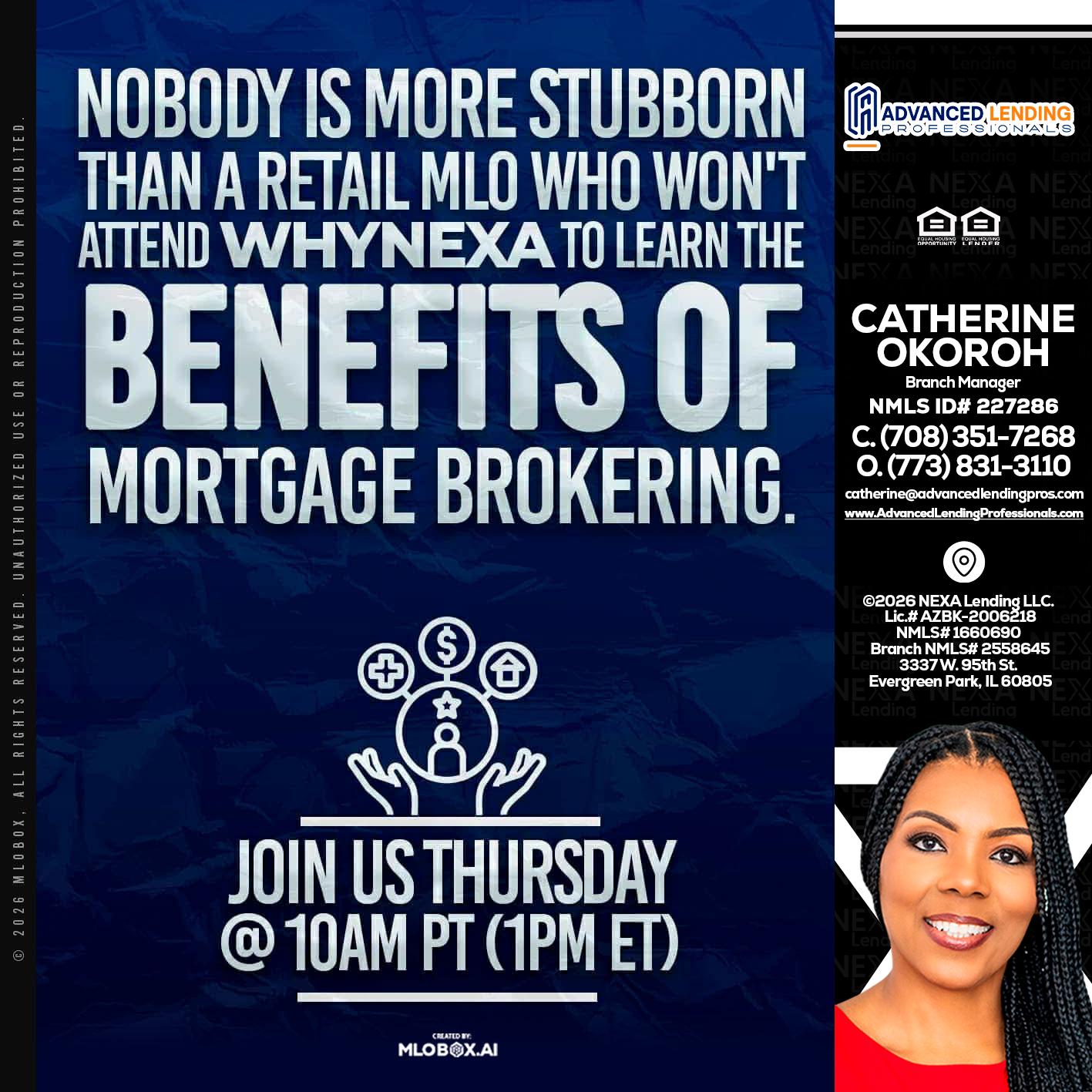 NOBODY IS MORE -  Advanced Lending Professionals -Branch Manager