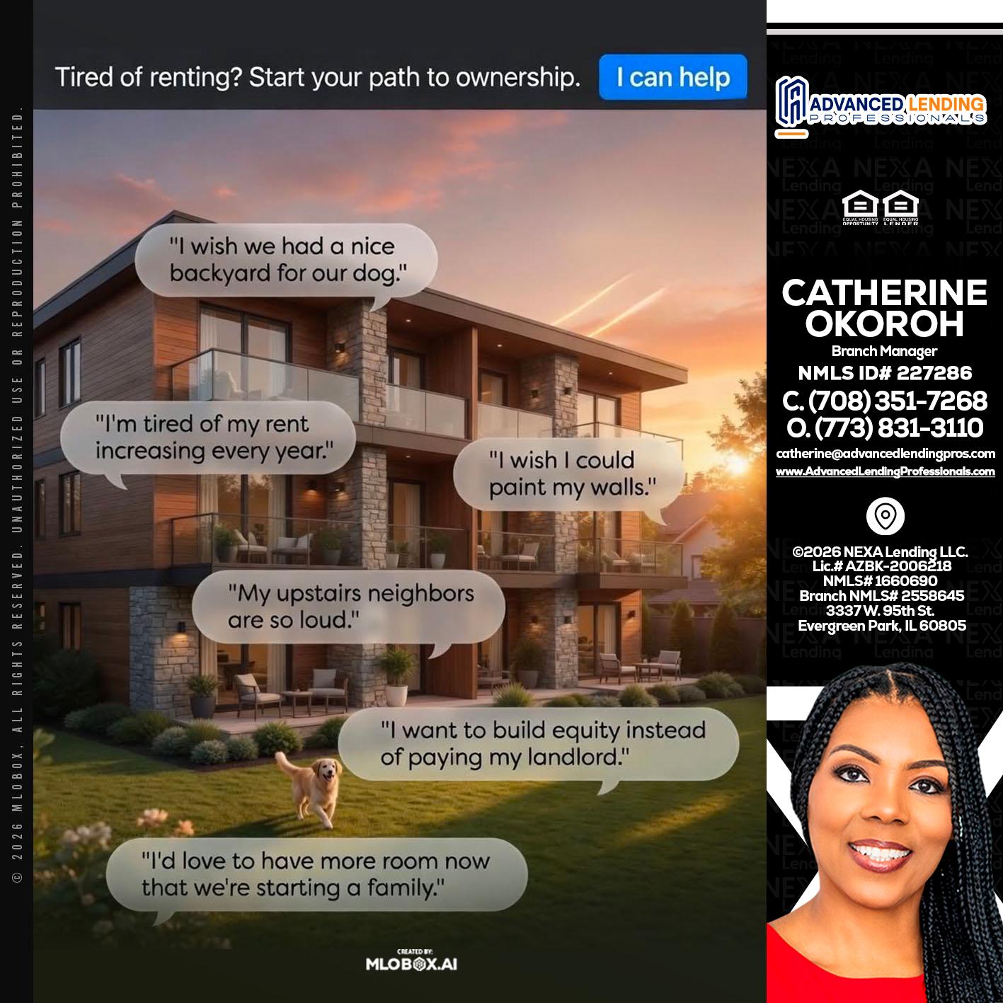 TIRED OF RENTING -  Advanced Lending Professionals -Branch Manager