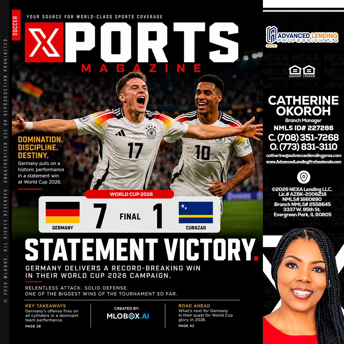GERMANY VS CURASSAO (7-1) -  Advanced Lending Professionals -Branch Manager
