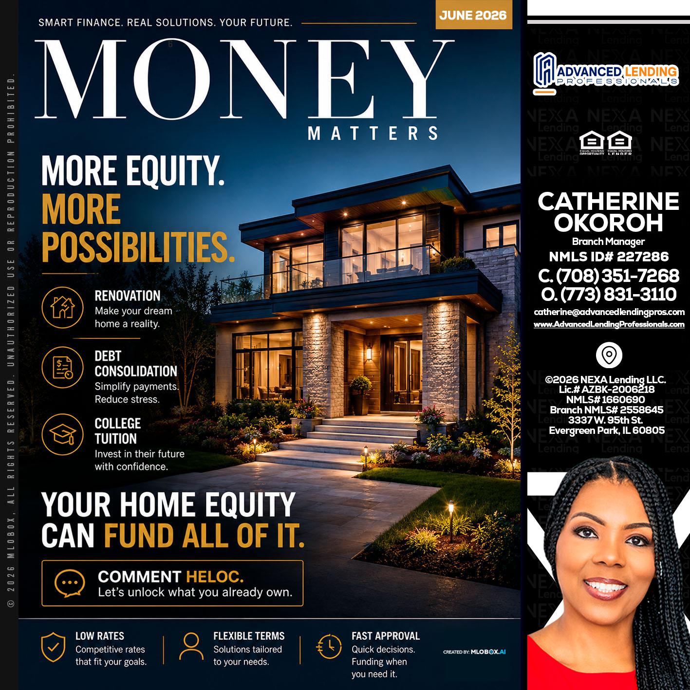 MONEY MATTERS -  Advanced Lending Professionals -Branch Manager