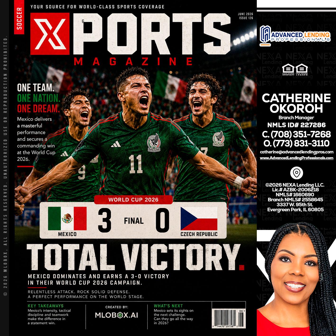 World Cup 2026 MEX 1-0 CZECH -  Advanced Lending Professionals -Branch Manager