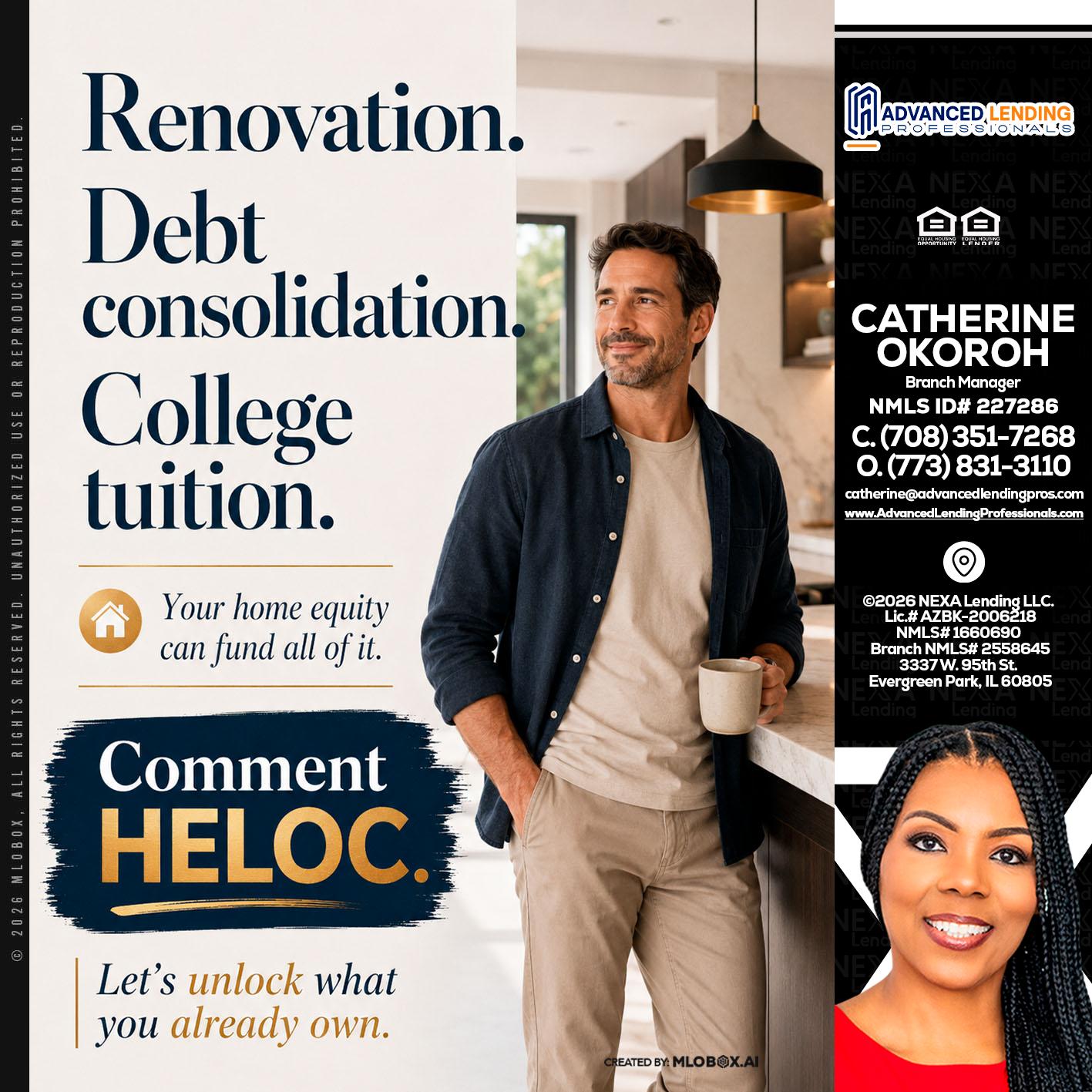 RENOVATION DEBT -  Advanced Lending Professionals -Branch Manager