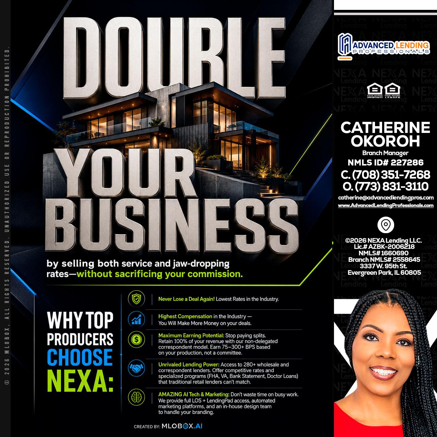 DOUBLE YOUR BUSINESS -  Advanced Lending Professionals -Branch Manager