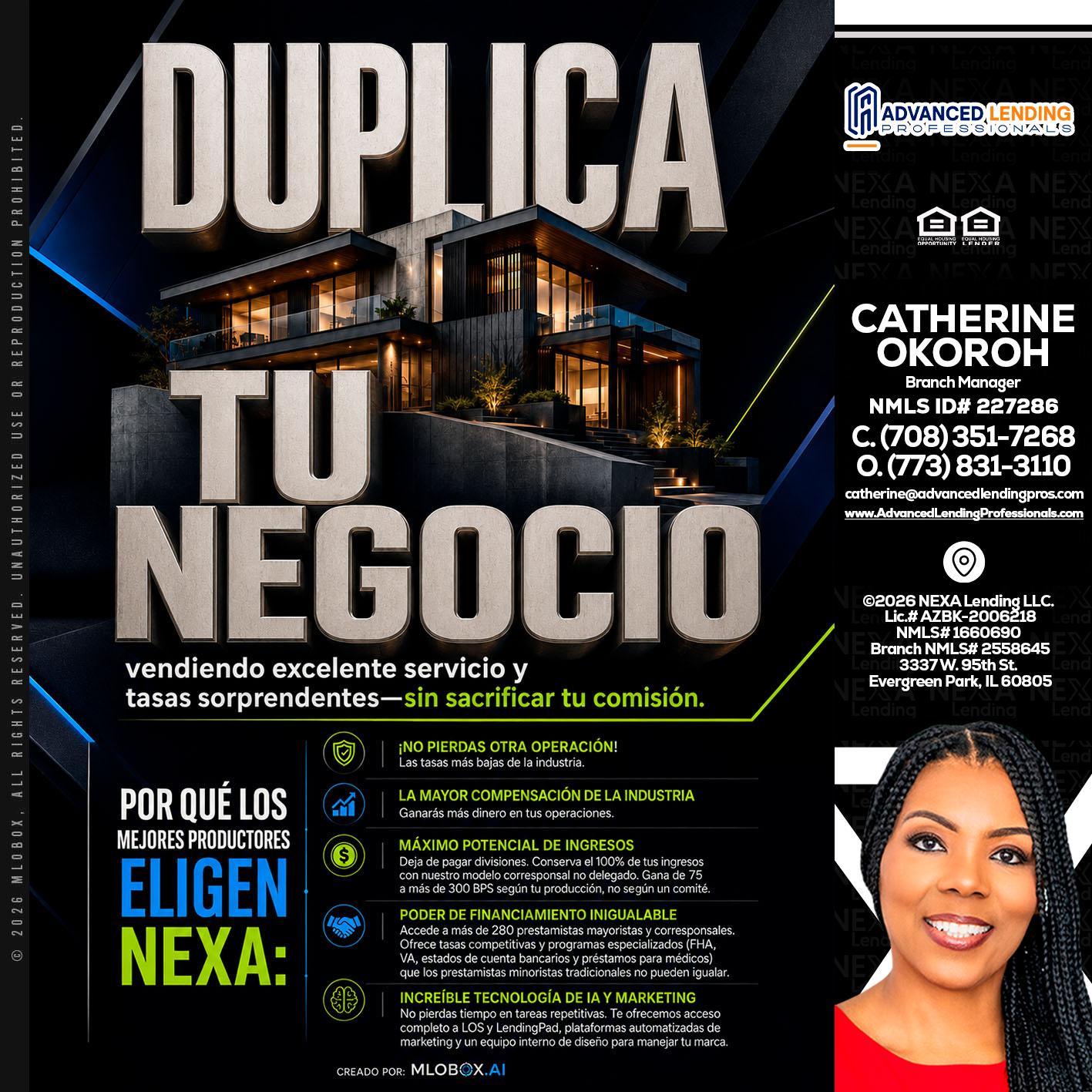 DUPLICA TU NEGOCIO -  Advanced Lending Professionals -Branch Manager
