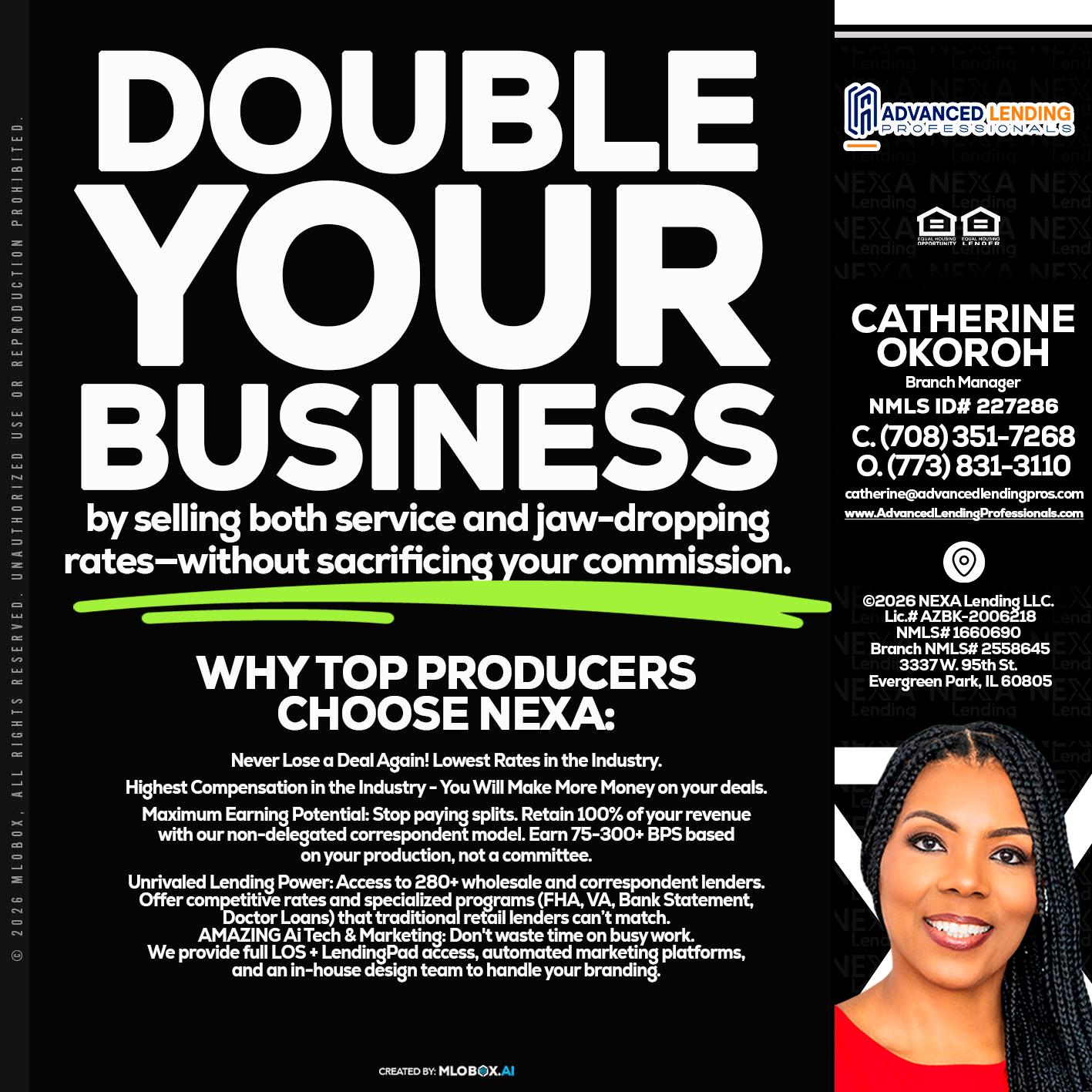 DOUBLE YOUR BUSINESS -  Advanced Lending Professionals -Branch Manager