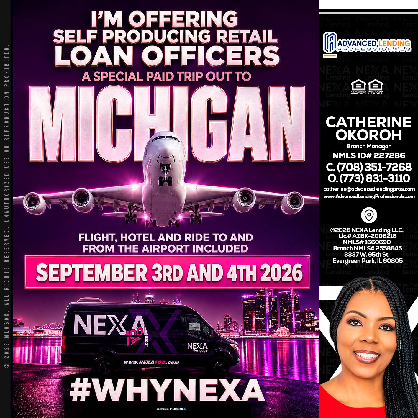 MICHIGAN TRIP -  Advanced Lending Professionals -Branch Manager