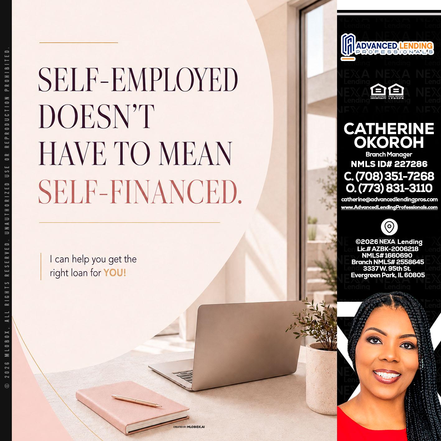 SELF EMPLOYED -  Advanced Lending Professionals -Branch Manager