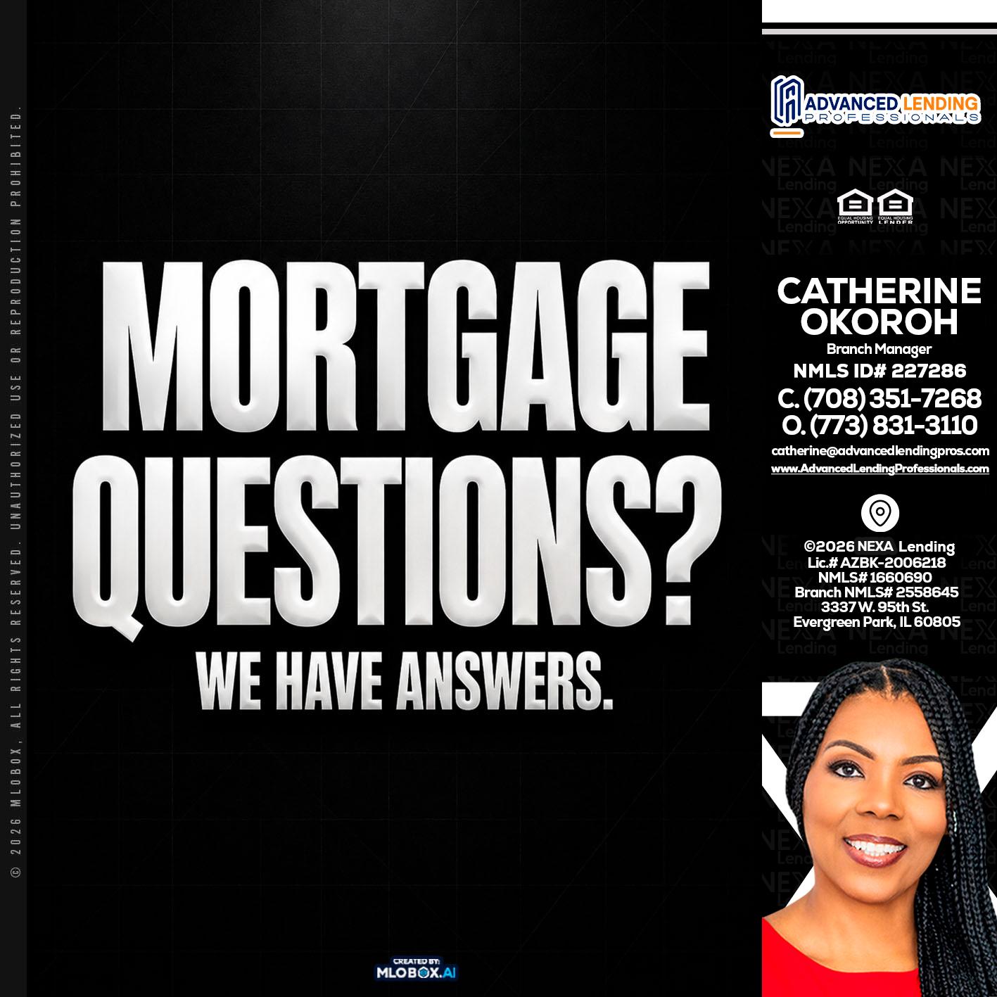 MORTGAGE QUESTION? -  Advanced Lending Professionals -Branch Manager