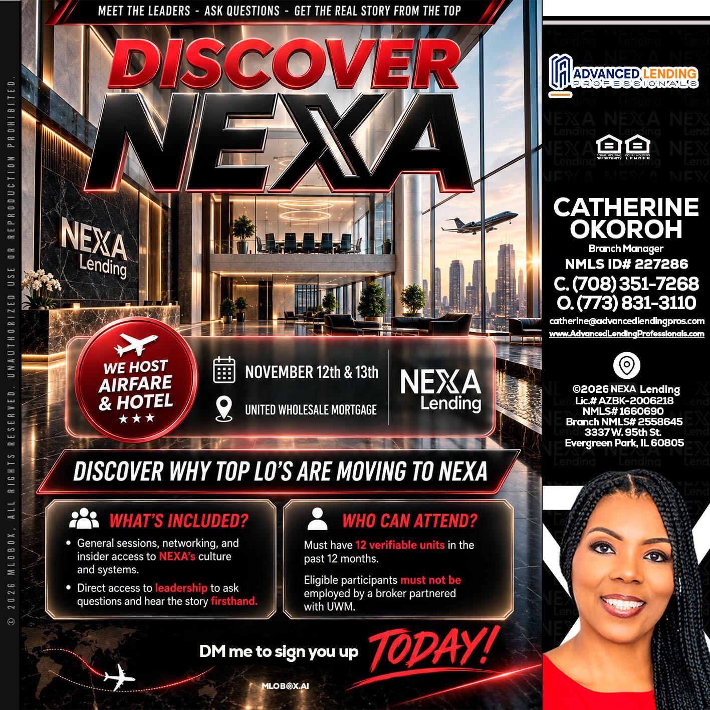 DISCOVER NEXA -  Advanced Lending Professionals -Branch Manager