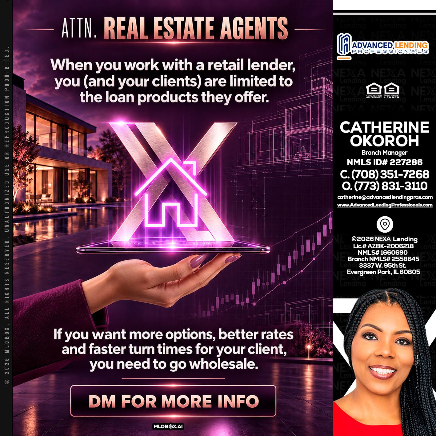 REAL ESTATE AGENTS -  Advanced Lending Professionals -Branch Manager