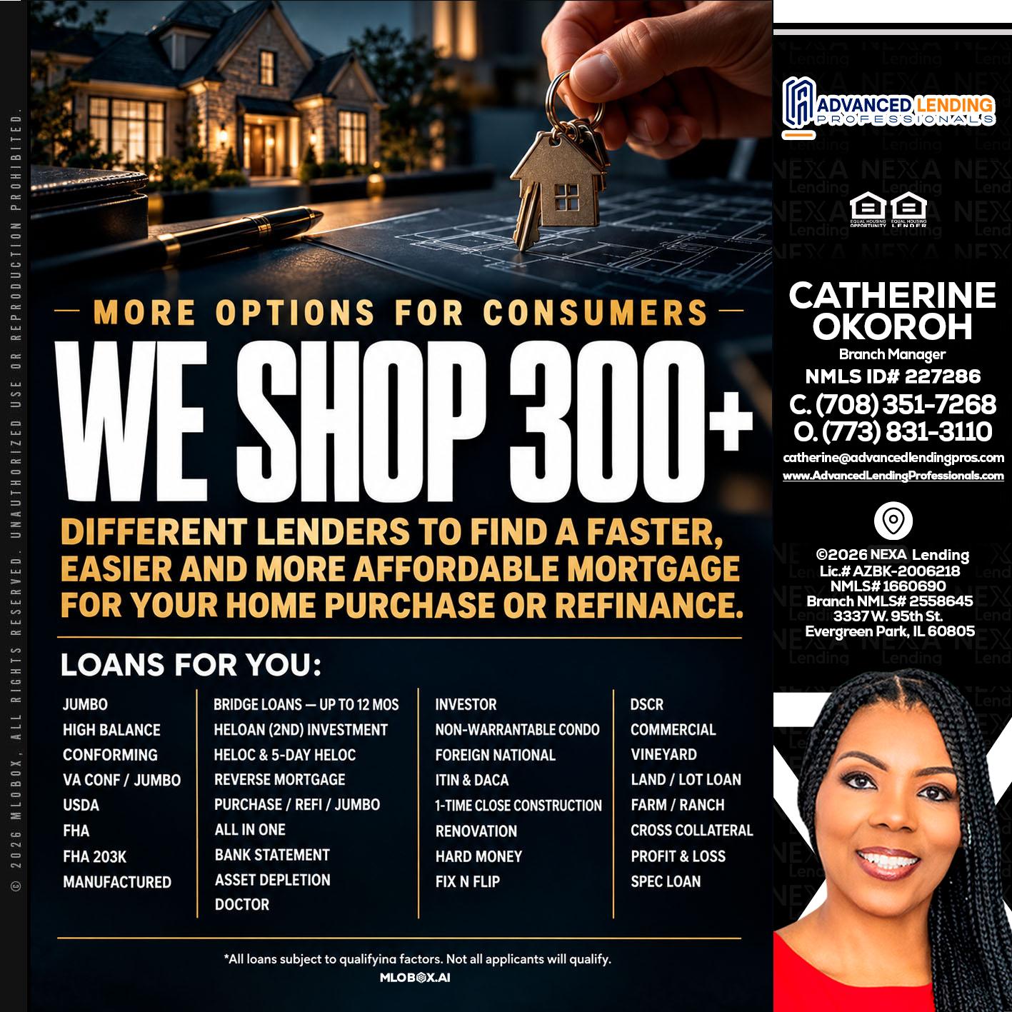 WE SHOP 300+ -  Advanced Lending Professionals -Branch Manager