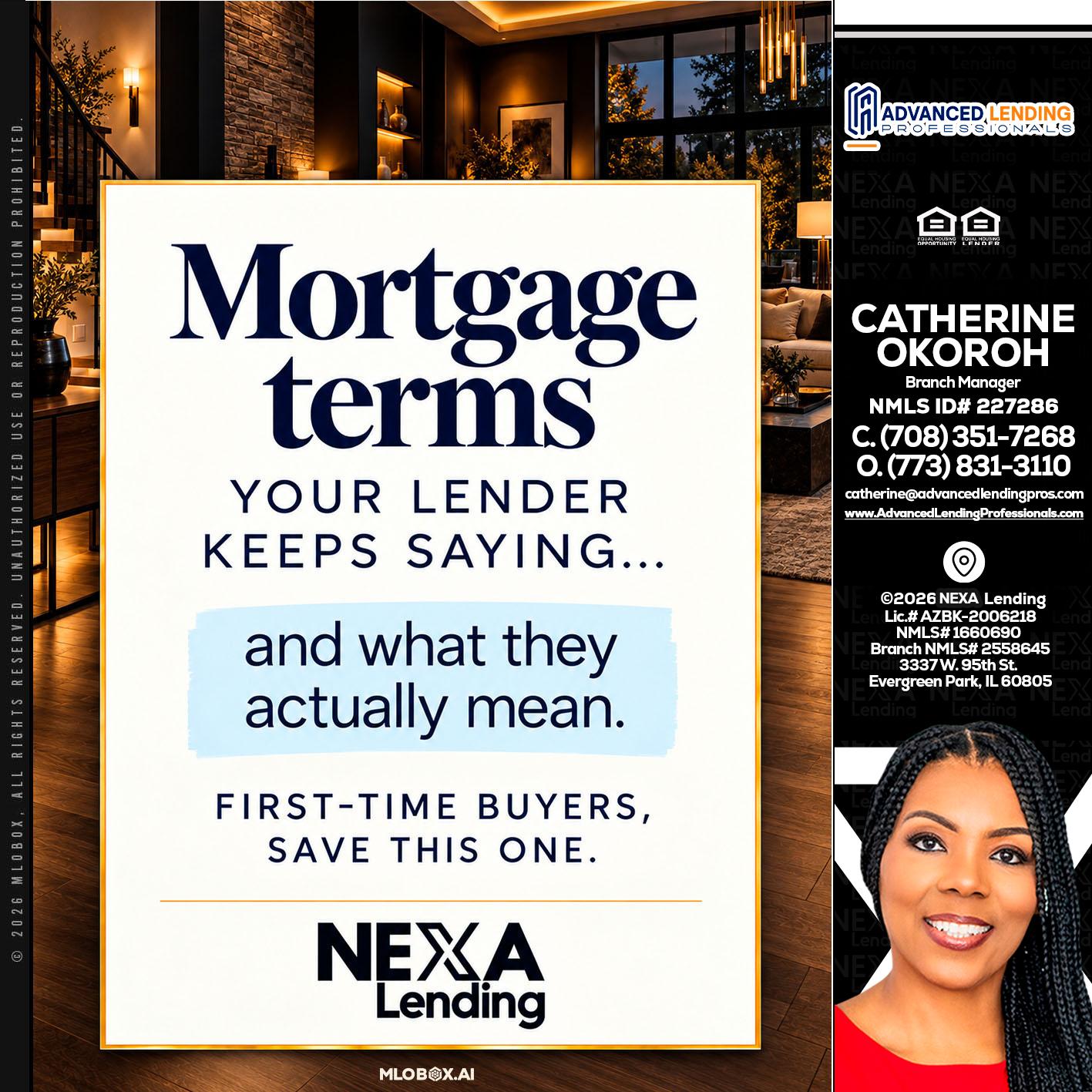 mortgage terms -  Advanced Lending Professionals -Branch Manager