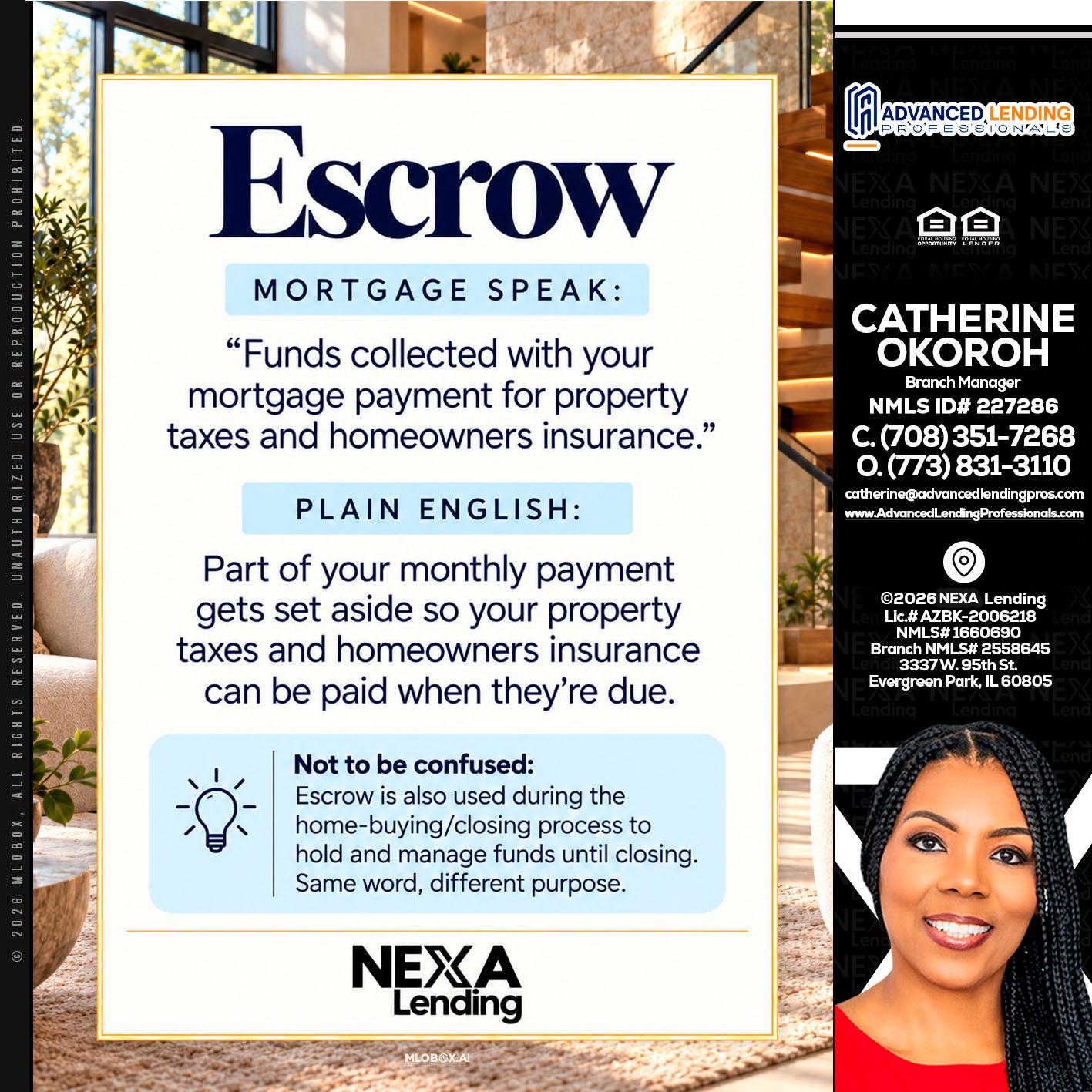 ESCROW -  Advanced Lending Professionals -Branch Manager