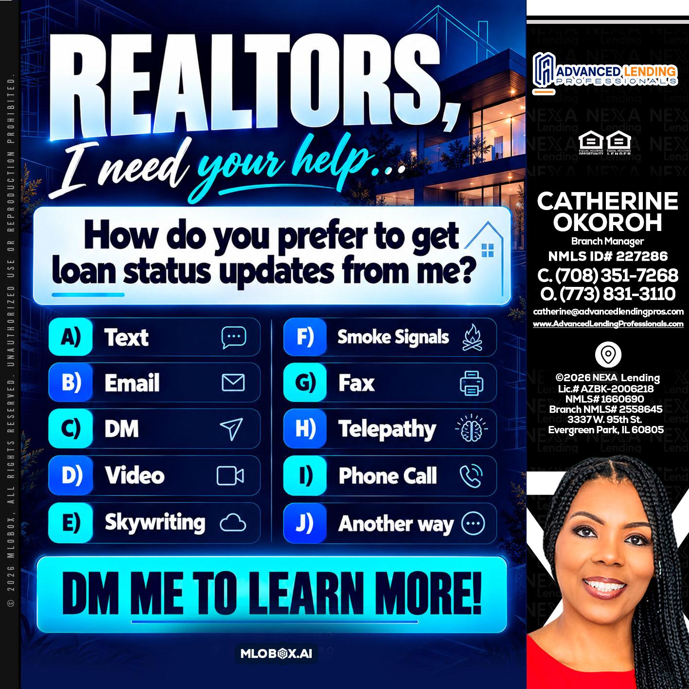 REALTORS -  Advanced Lending Professionals -Branch Manager